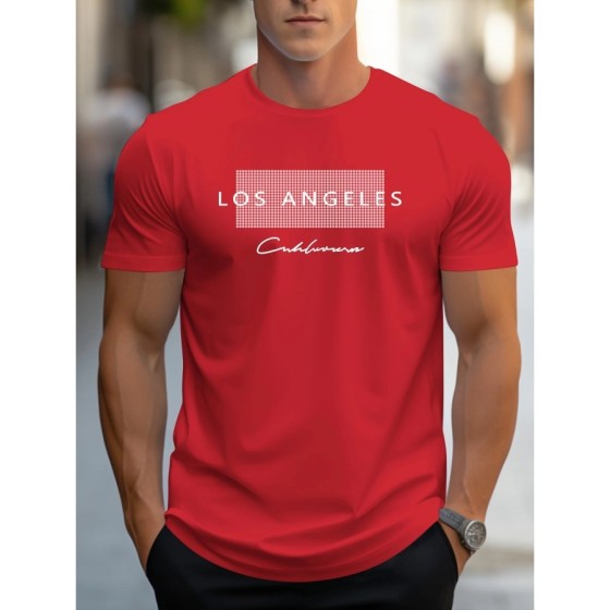Camiseta holgada de manga corta para hombre, camisa deportiva informal