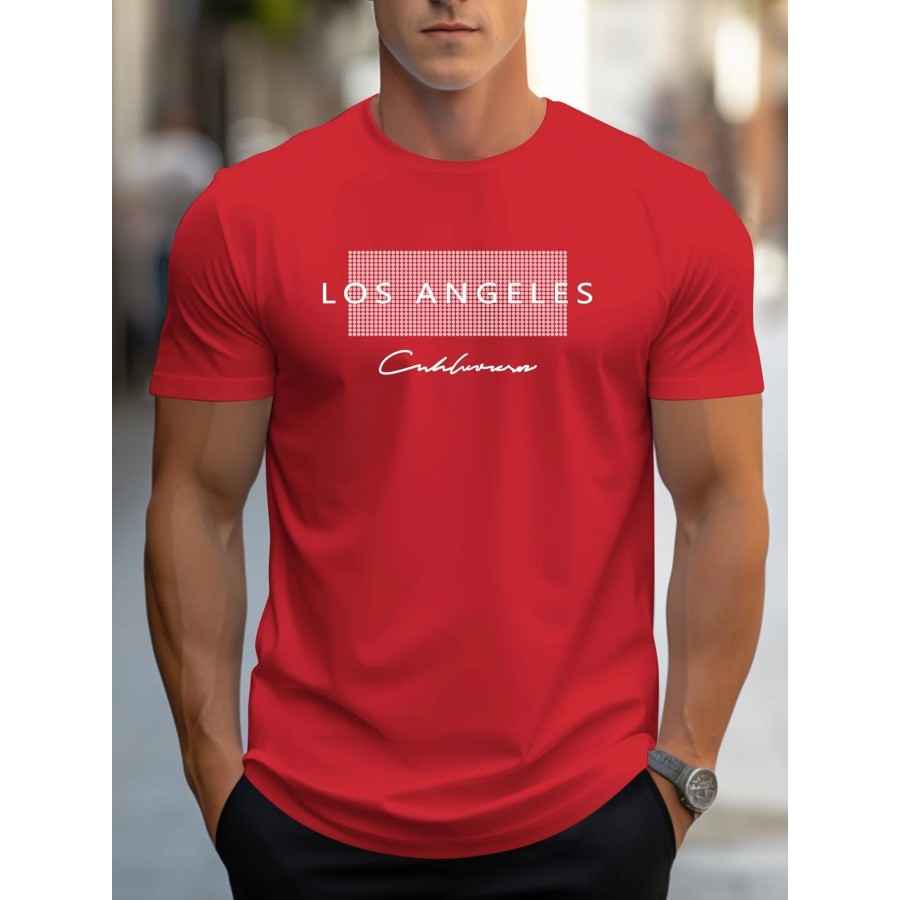 Camiseta holgada de manga corta para hombre, camisa deportiva informal