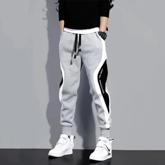 Pantalones anchos informales y sueltos para hombre, pantalones deporti