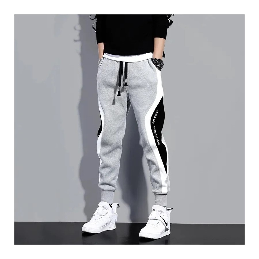 Pantalones anchos informales y sueltos para hombre, pantalones deporti