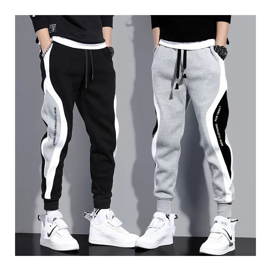 Pantalones anchos informales y sueltos para hombre, pantalones deporti