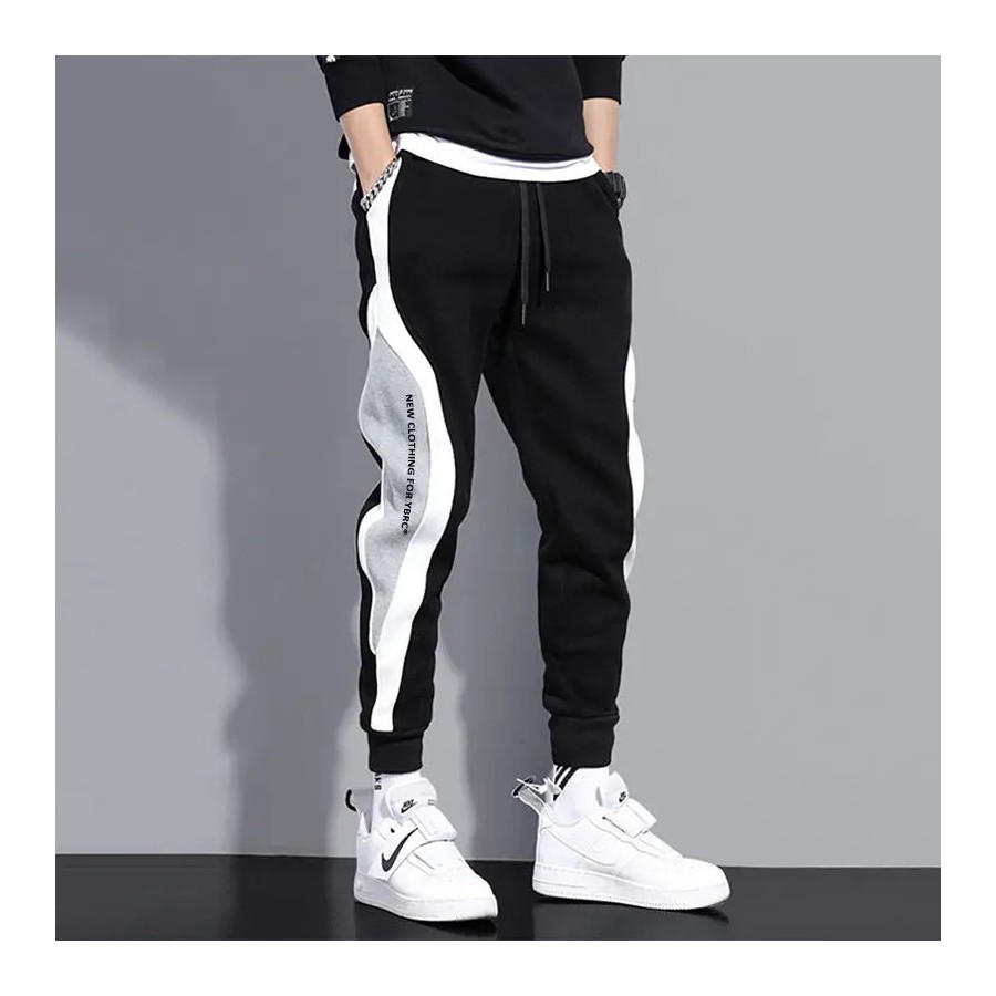 Pantalones anchos informales y sueltos para hombre, pantalones deporti