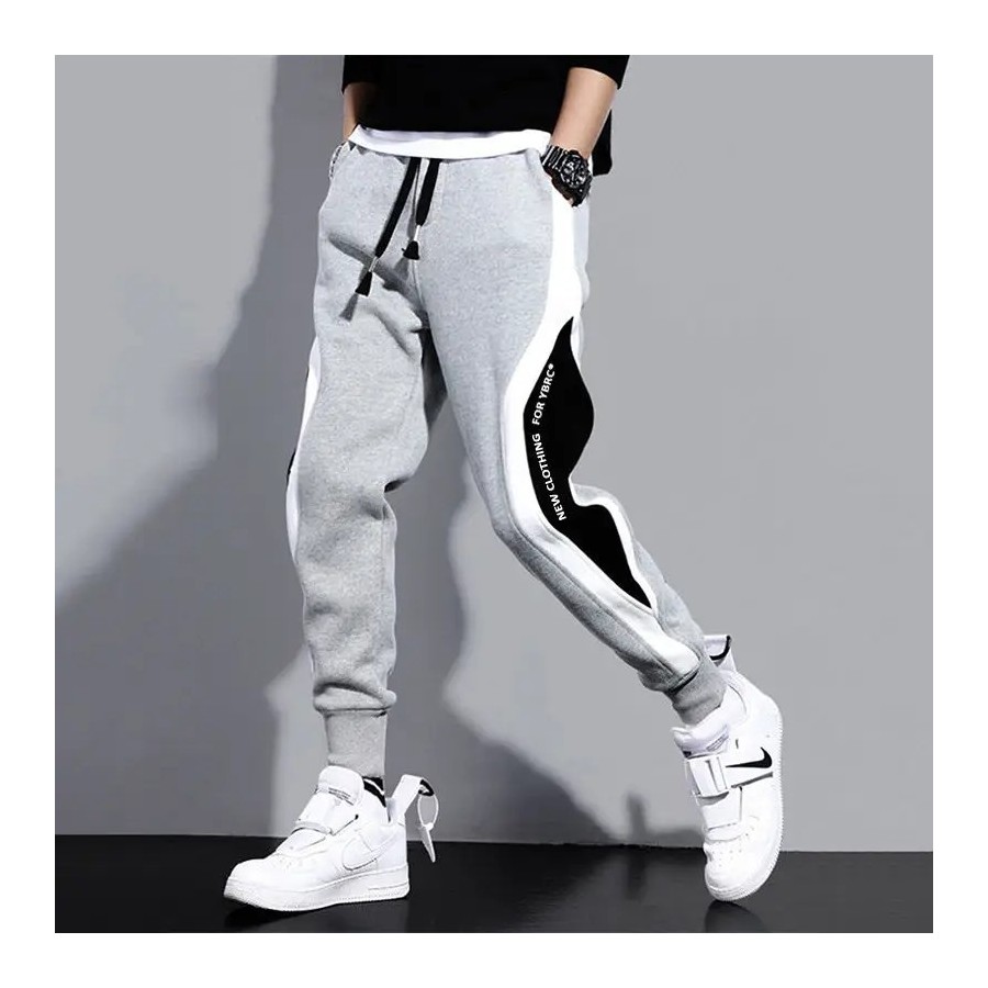 Pantalones anchos informales y sueltos para hombre, pantalones deporti