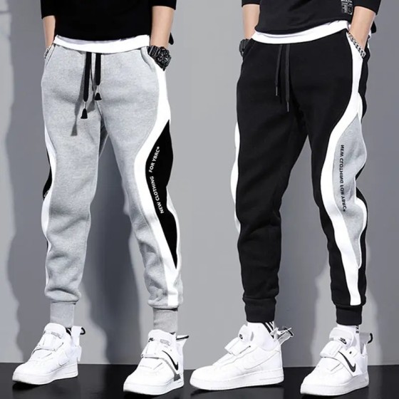 Pantalones anchos informales y sueltos para hombre, pantalones deporti
