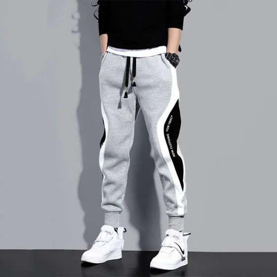 Pantalones anchos informales y sueltos para hombre, pantalones deporti