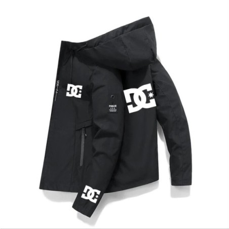 DC-chaqueta impermeable de pesca para hombre, Sudadera con capucha, cortavientos, ropa deportiva, prendas de vestir, otoño e inv