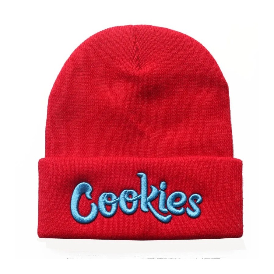 Gorro de punto con bordado de galletas para hombre y mujer, gorro cáli