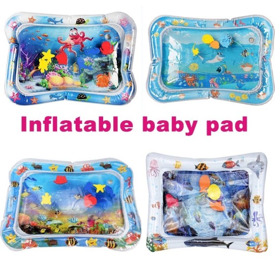 Colchoneta de agua inflable para bebés, cojín de seguridad, almohadill