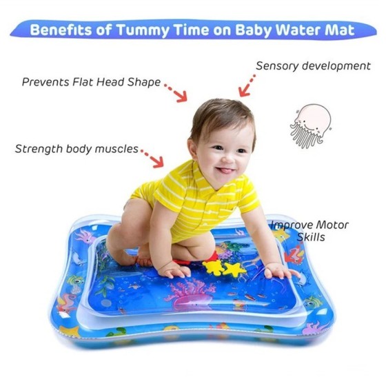Colchoneta de agua inflable para bebés, cojín de seguridad, almohadill