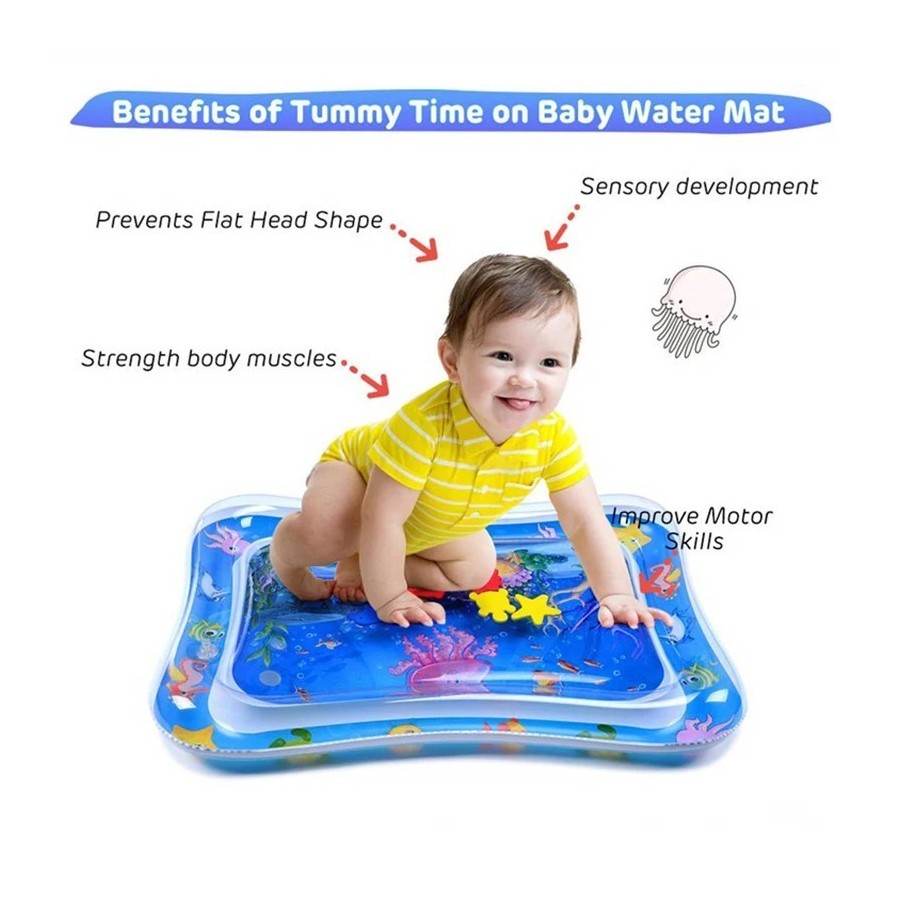 Colchoneta de agua inflable para bebés, cojín de seguridad, almohadill