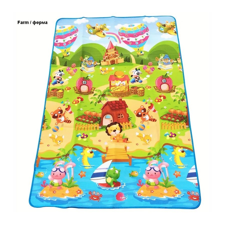Alfombra de juegos para gatear para bebés, estera de rompecabezas de 1
