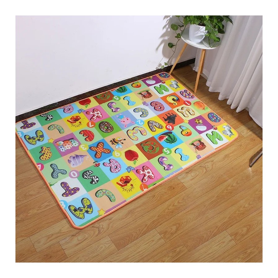 Alfombra de juegos para gatear para bebés, estera de rompecabezas de 1