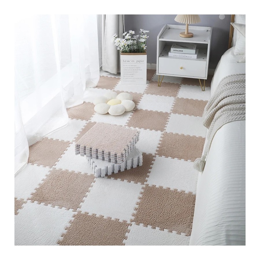 Alfombra de rompecabezas de espuma Eva para niños, tapete de felpa sua