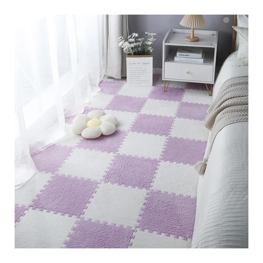 Alfombra de rompecabezas de espuma Eva para niños, tapete de felpa sua