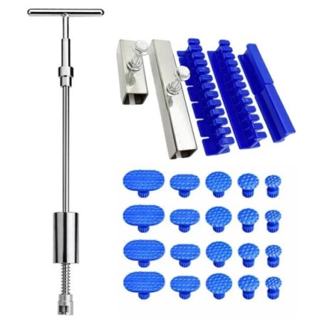 Herramientas de reparación de abolladuras sin pintura para coche, Kit de extracción, martillo deslizante, herramienta de martill
