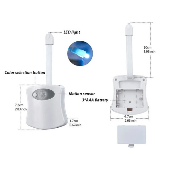 Lámpara de luz nocturna LED con Sensor de movimiento, luz de fondo de 