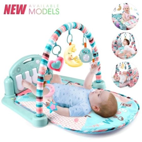 Soporte de Fitness para bebé, juego de música, juguetes de actividades de gimnasio, manta para gatear de Piano para recién nacid