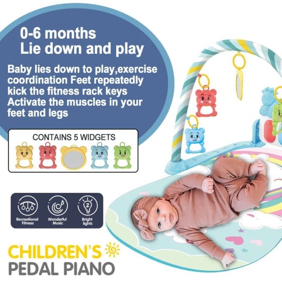 Soporte de Fitness para bebé, juego de música, juguetes de actividades
