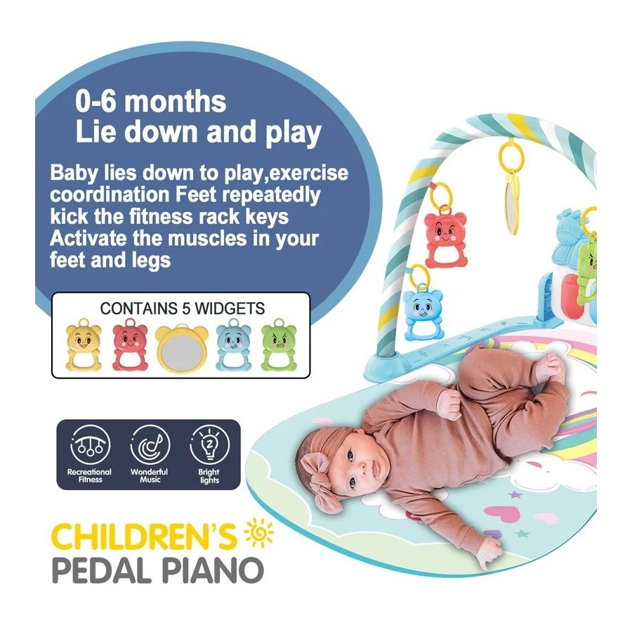 Soporte de Fitness para bebé, juego de música, juguetes de actividades