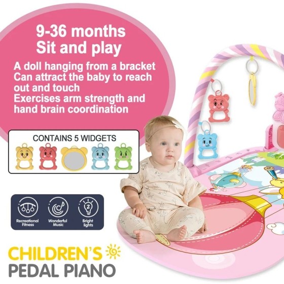 Soporte de Fitness para bebé, juego de música, juguetes de actividades