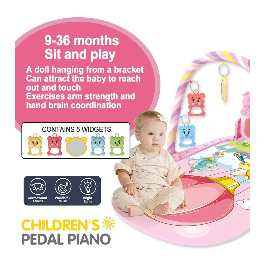 Soporte de Fitness para bebé, juego de música, juguetes de actividades