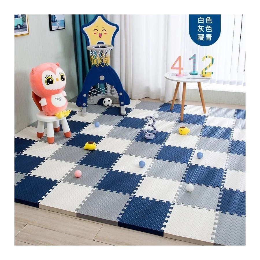 Alfombra de juego de espuma para bebé, Alfombra de rompecabezas de 12 