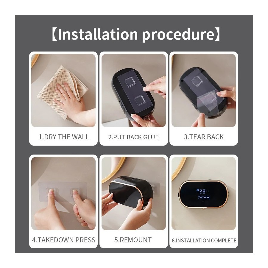 Dispensadores automáticos de jabón de espuma para baño, lavadora de ma