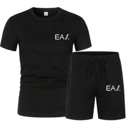 Traje deportivo de negocios para hombre, pantalones cortos informales de manga corta, a la moda, 2 piezas, para correr, novedad 