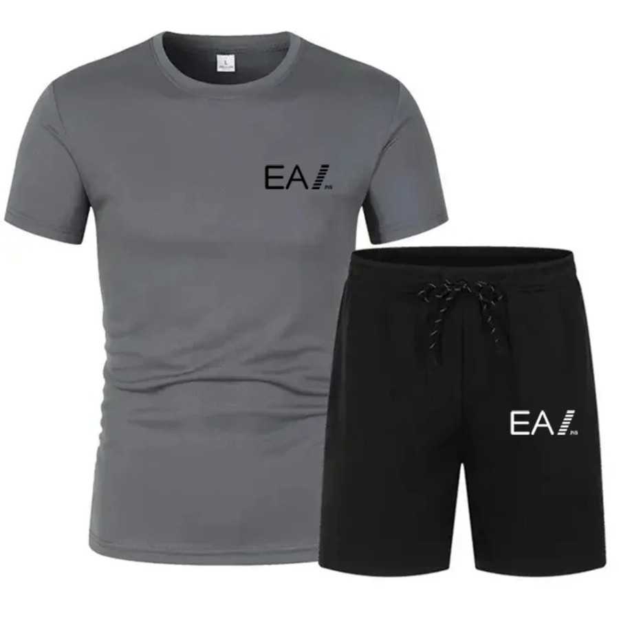 Traje deportivo de negocios para hombre, pantalones cortos informales 