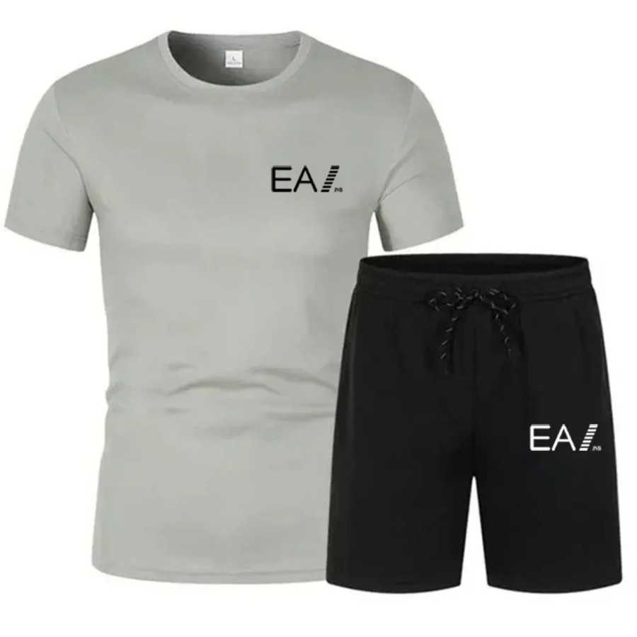 Traje deportivo de negocios para hombre, pantalones cortos informales 