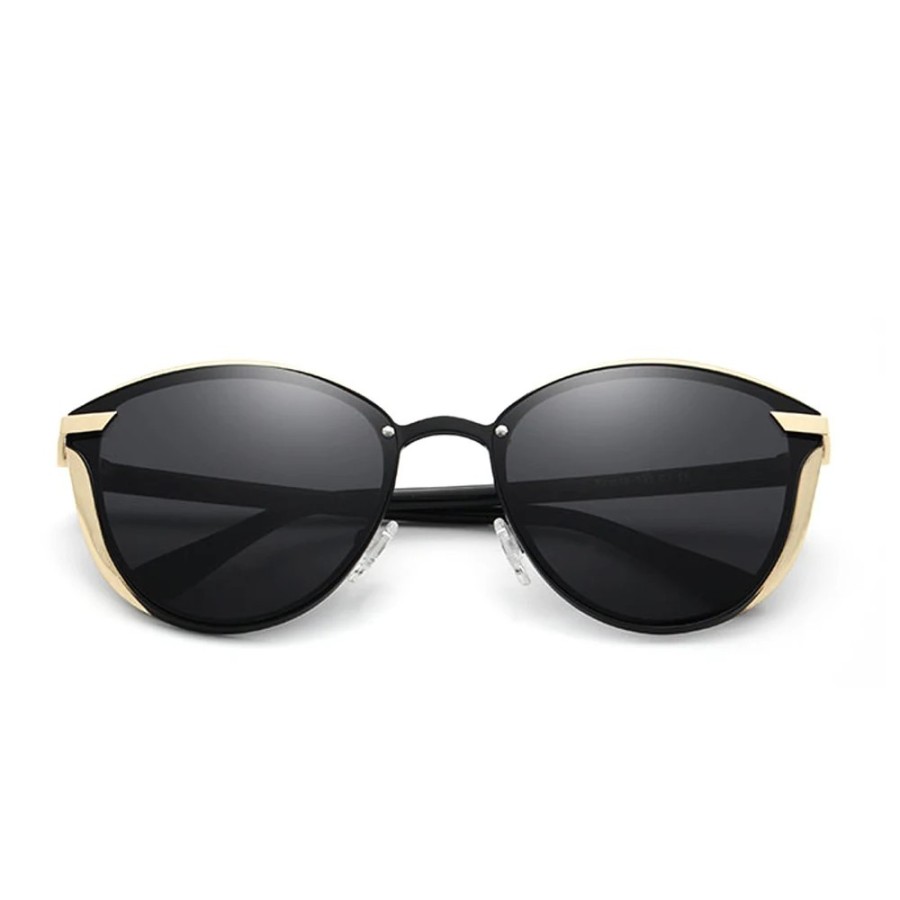 KINGSEVEN-gafas de sol polarizadas estilo ojo de gato para mujer, ante