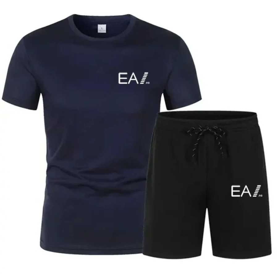 Traje deportivo de negocios para hombre, pantalones cortos informales 