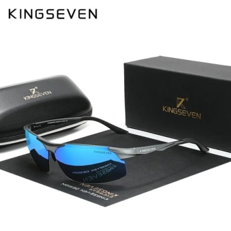 KINGSEVEN-gafas de sol polarizadas de aluminio para hombre y mujer, lentes de espejo para conducir, aviación, envío desde España