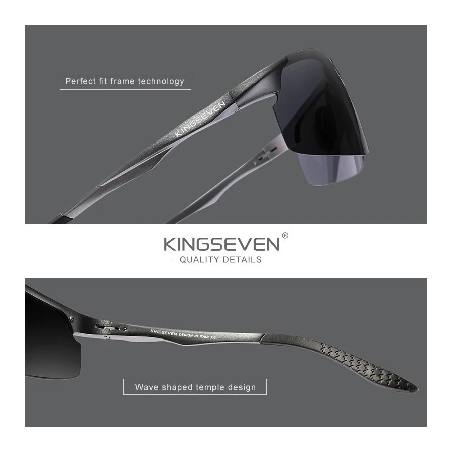 KINGSEVEN-gafas de sol polarizadas de aluminio para hombre y mujer, le