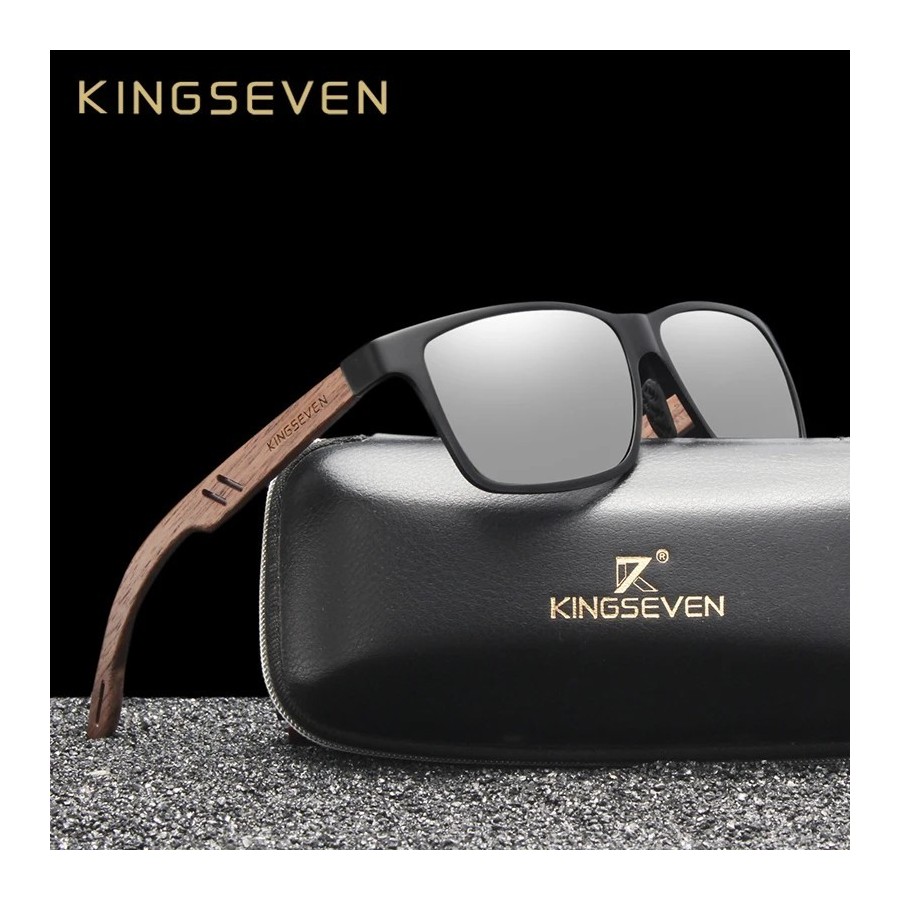 KINGSEVEN-Gafas de sol para hombre hechas a mano, diseño de aluminio +