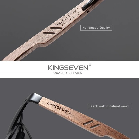 KINGSEVEN-Gafas de sol para hombre hechas a mano, diseño de aluminio +