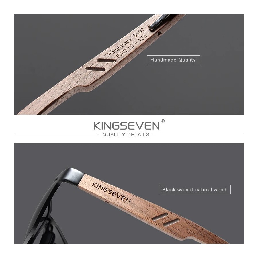 KINGSEVEN-Gafas de sol para hombre hechas a mano, diseño de aluminio +