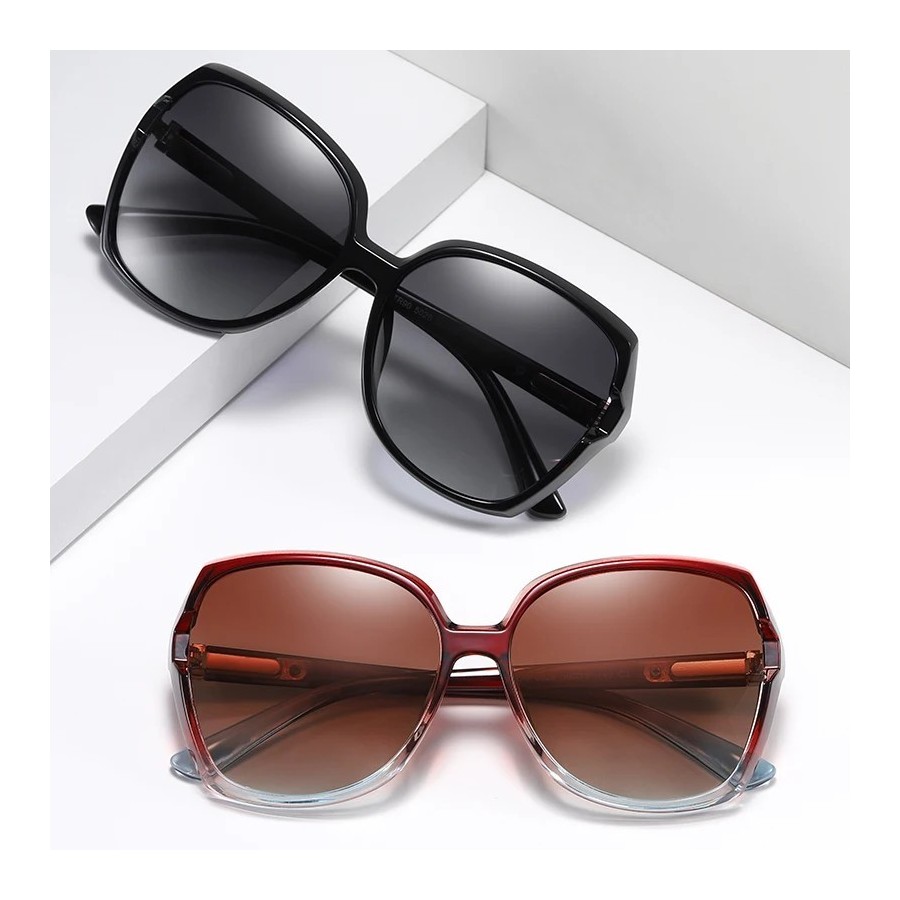BARCUR gafas de sol TR90 de gran tamaño para mujer, gafas de sol polar