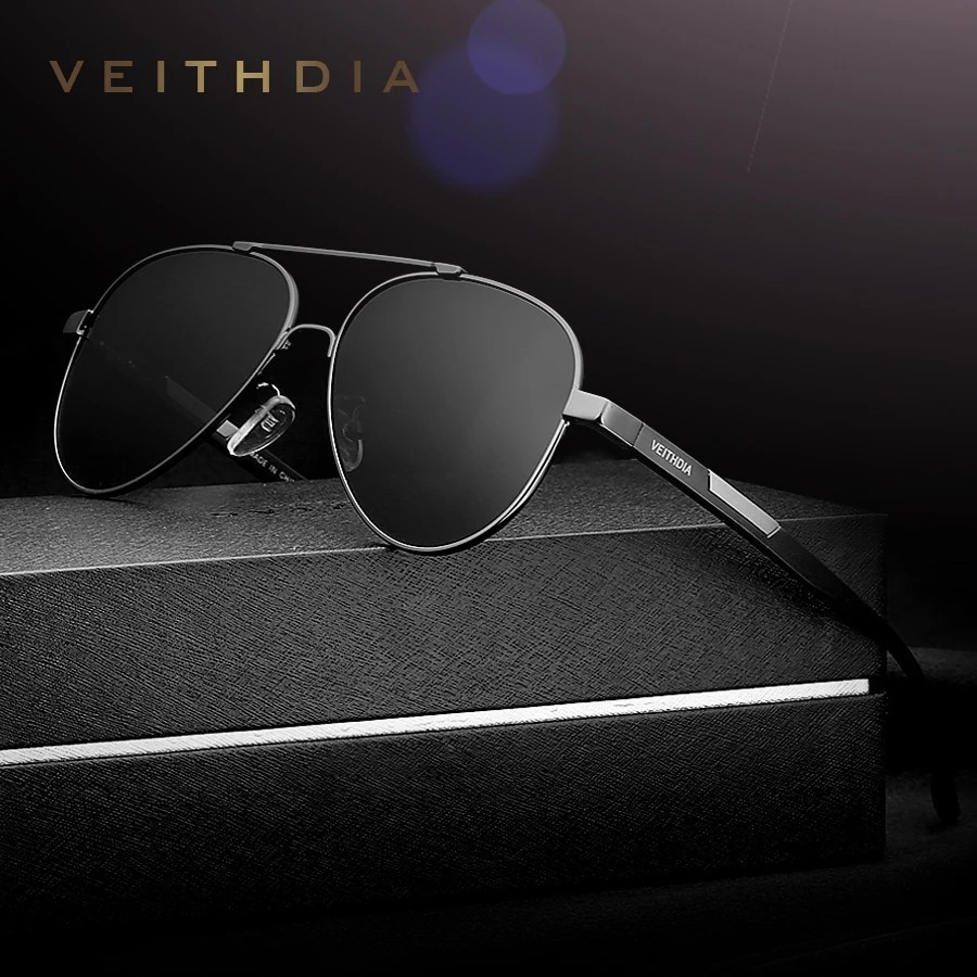 VEITHDIA-gafas de sol fotocromáticas de aluminio para hombre y mujer,