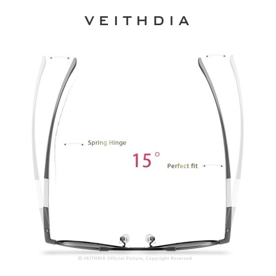 VEITHDIA-gafas de sol fotocromáticas de aluminio para hombre y mujer,