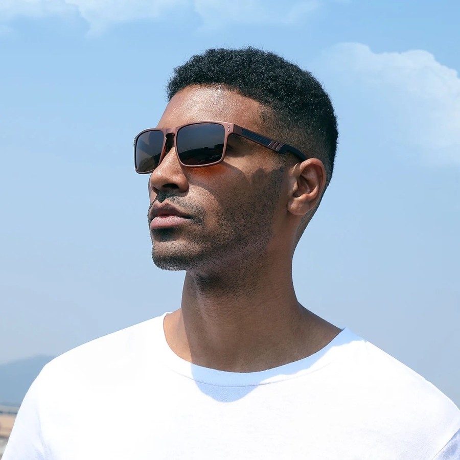 BARCUR-gafas De Sol cuadradas De aluminio y magnesio para hombre y muj
