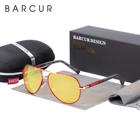 BARCUR-Gafas de sol polarizadas para hombre, lentes de conducción con