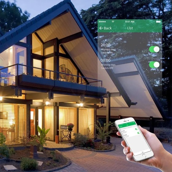 Interruptor inteligente con WiFi para pared, dispositivo inalámbrico c