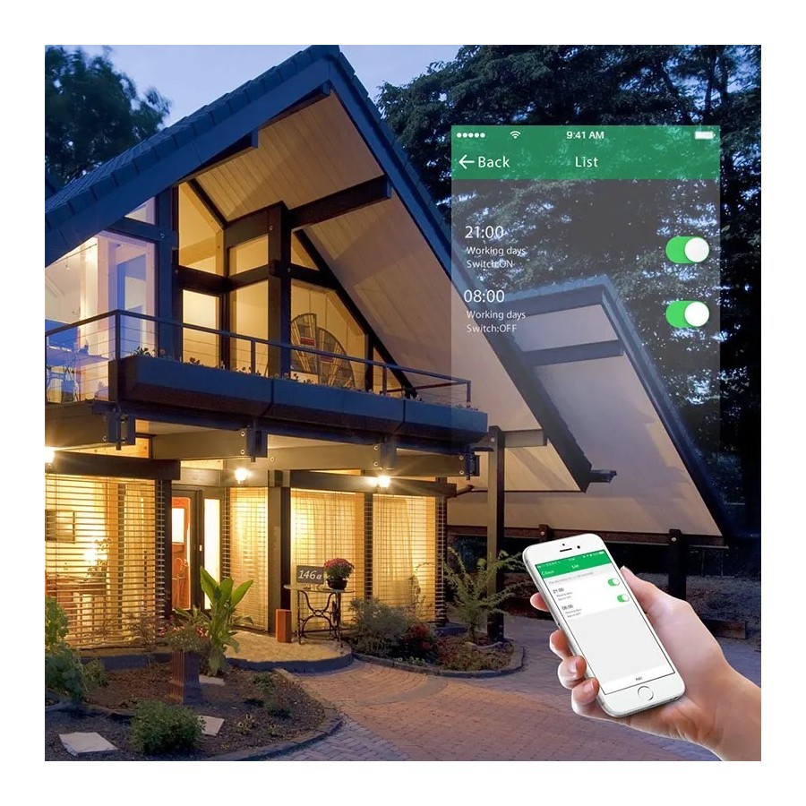 Interruptor inteligente con WiFi para pared, dispositivo inalámbrico c