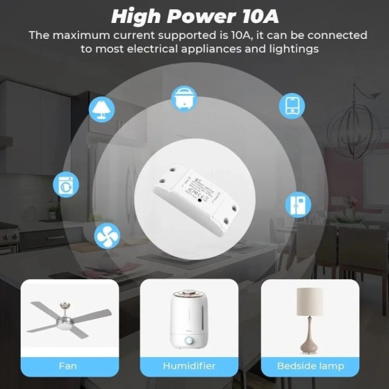 1 unidad WiFi interruptor de bricolaje inteligente control remoto inal