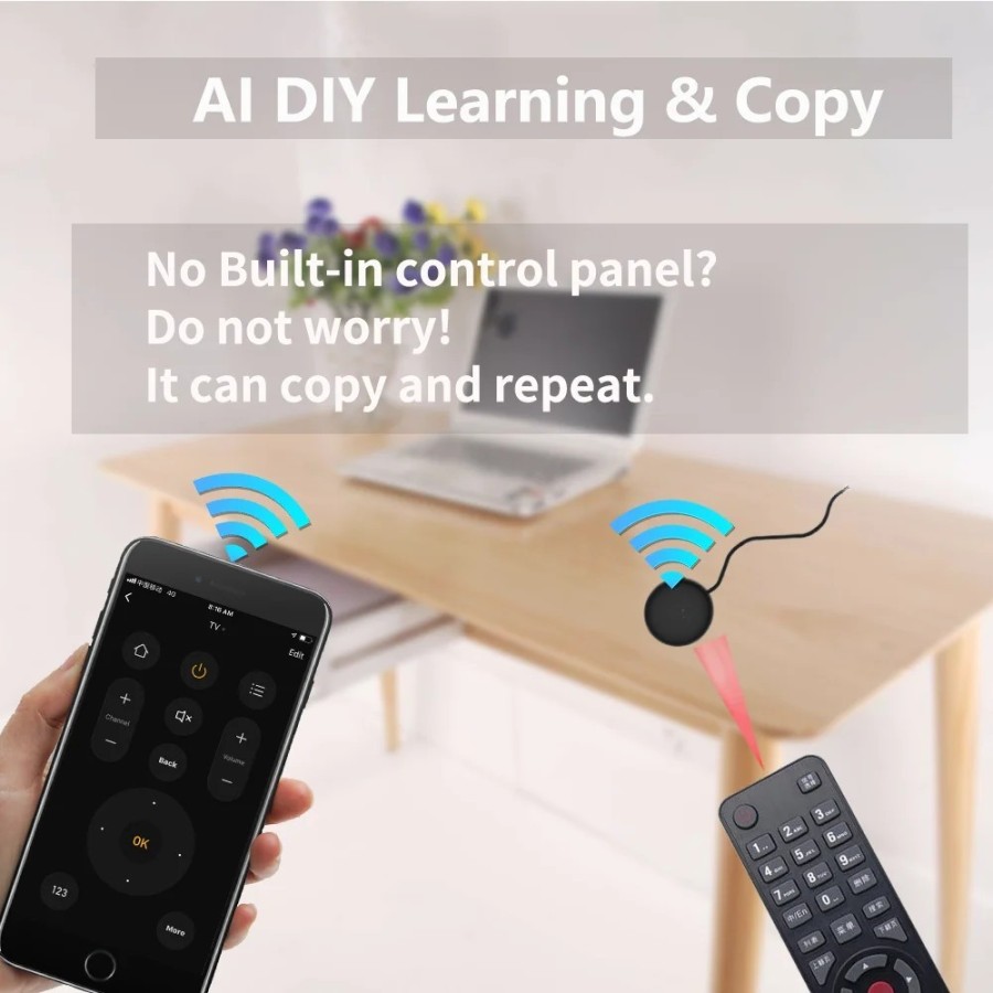 Control remoto inteligente Universal para TV, aire acondicionado, Alex