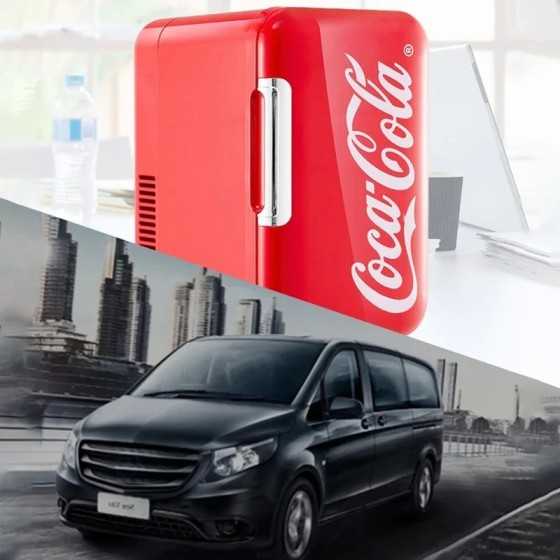 Mini refrigerador de Coca-Cola multifunción para el hogar y el coche, Mini refrigerador de Coca-Cola multifunción para el hogar y el coche,