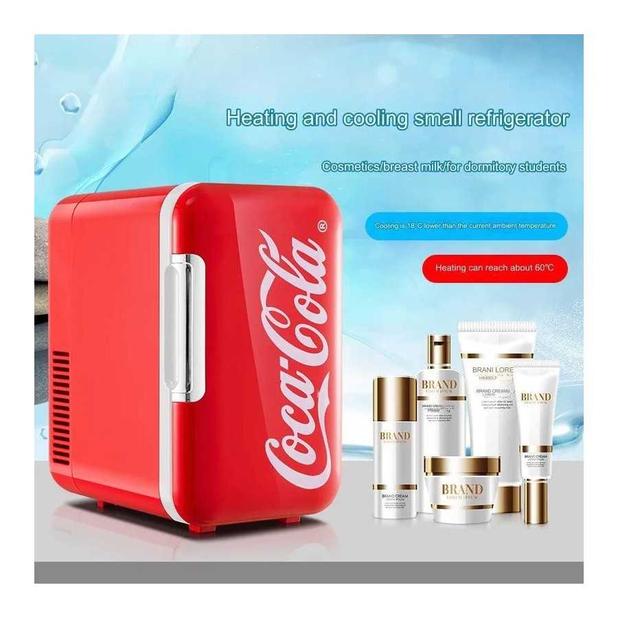 Mini refrigerador de Coca-Cola multifunción para el hogar y el coche,