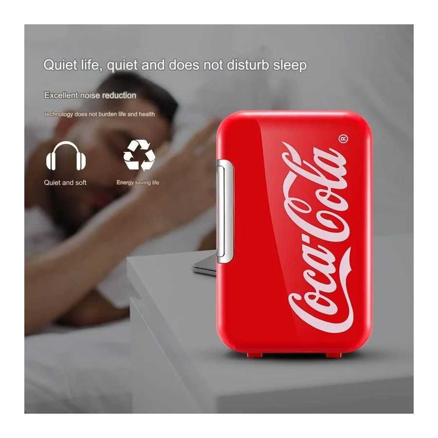 Mini refrigerador de Coca-Cola multifunción para el hogar y el coche,
