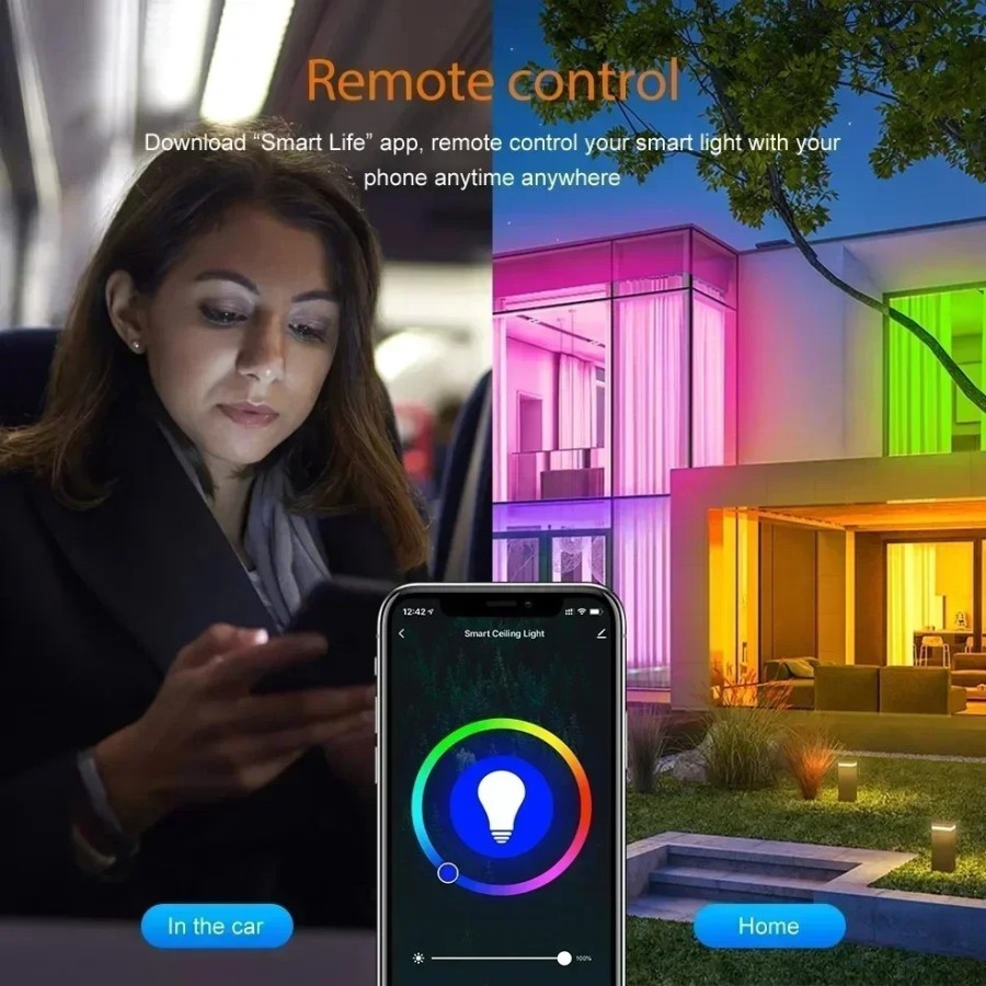 TNCE-bombilla Tuya E27 WIFI Zigbee Bluetooth, luces regulables, lámpar